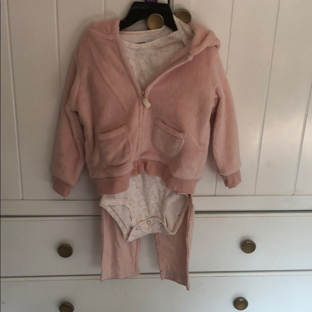 New cozy girl outfit set | 24 months | hooded